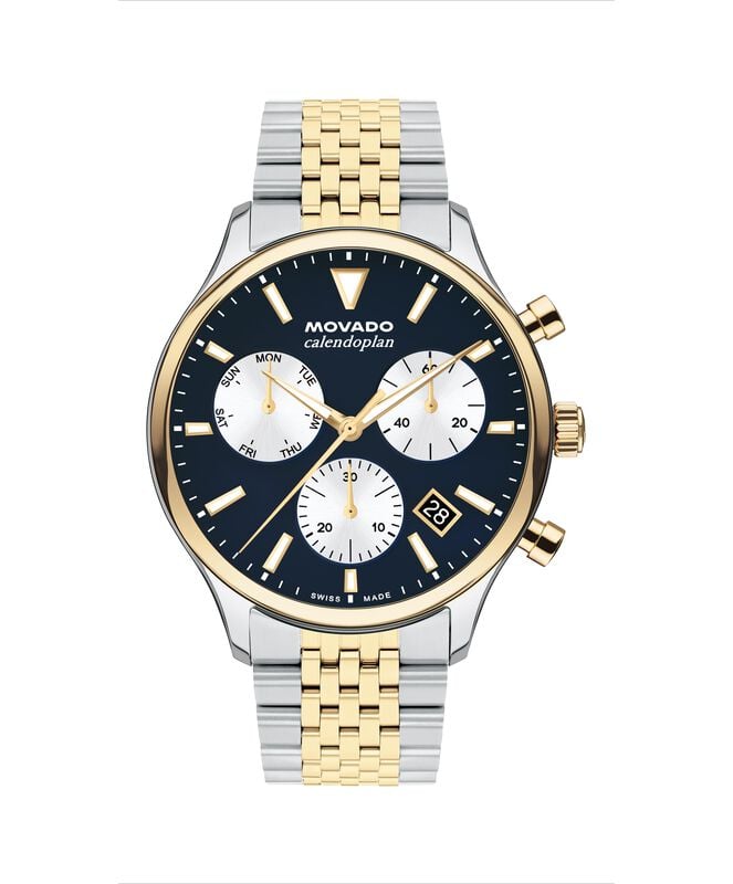 Movado Heritage Calendoplan Chronograph Watch Navy Dial 3650211 image number null