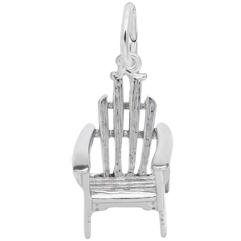Adirondack Chair Charm in 14K White Gold image number null
