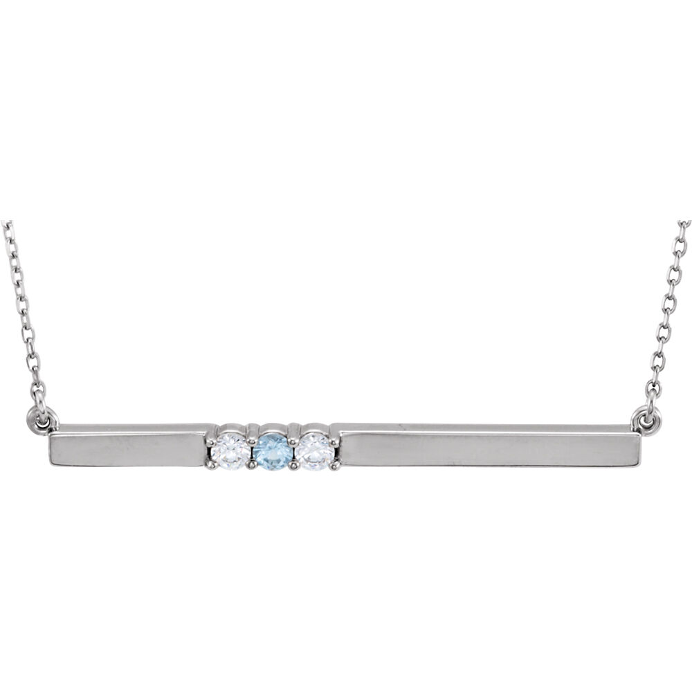 Curved Bar Necklace with Rose-cut Diamonds – T H E L I N E