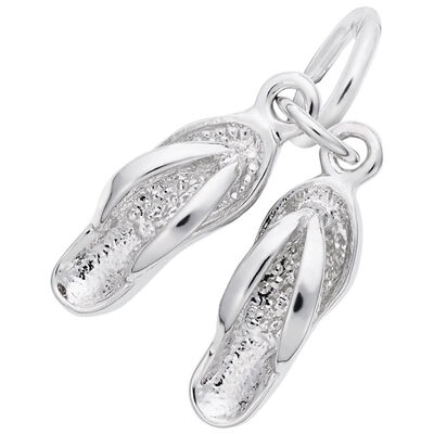 Sandals Charm in 14K White Gold