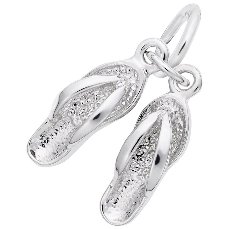 Sandals Charm in 14K White Gold image number null