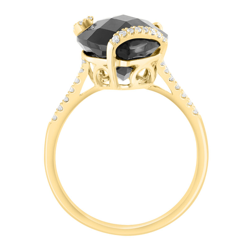 EFFY Onyx & Diamond Ring in 14k Yellow Gold image number null