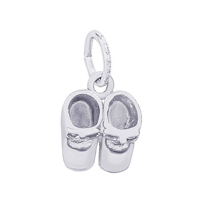 Baby Shoe Booties Sterling Silver Charm