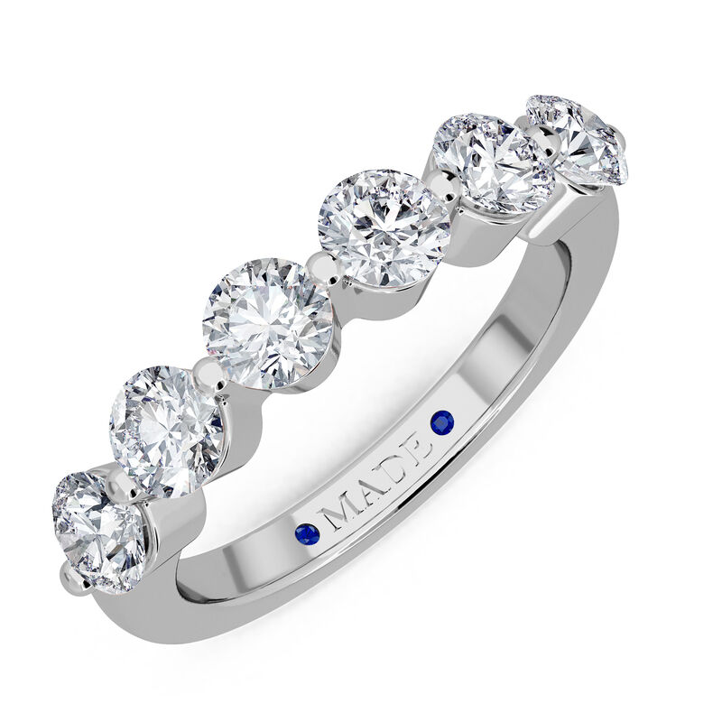 Lab Grown Diamond 1 1/2ctw. & 14k White Gold Anniversary Ring image number null