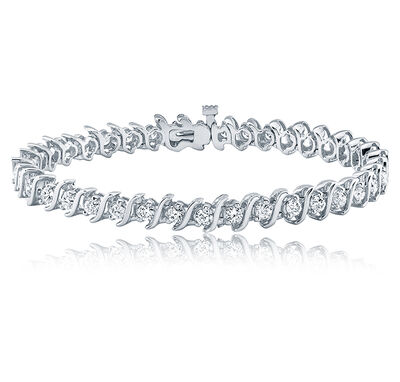 S-Link 5ct. Diamond Bracelet in 14k White Gold