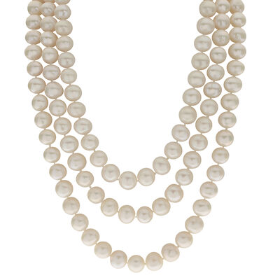 Imperial Pearl Graduated Freshwater Pearl Necklace 50"