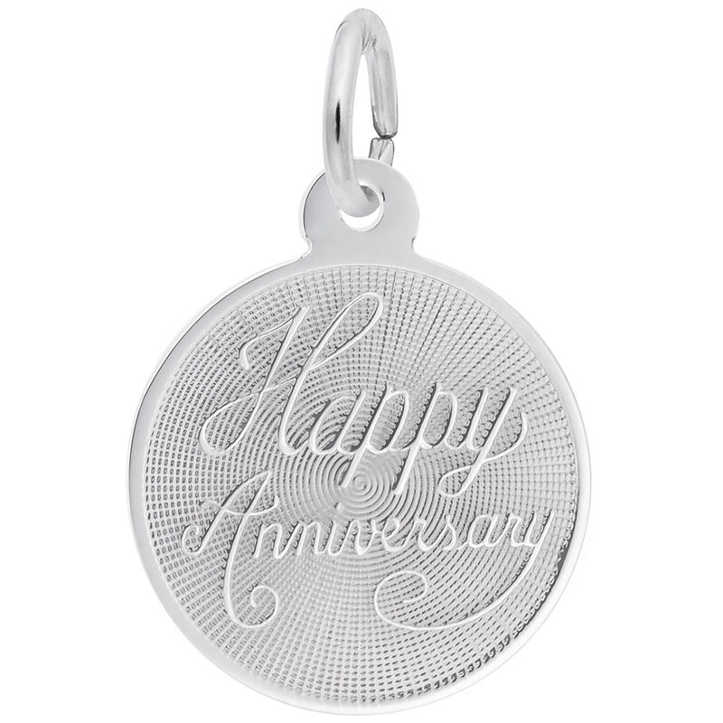 Anniversary Charm in 14k White Gold image number null