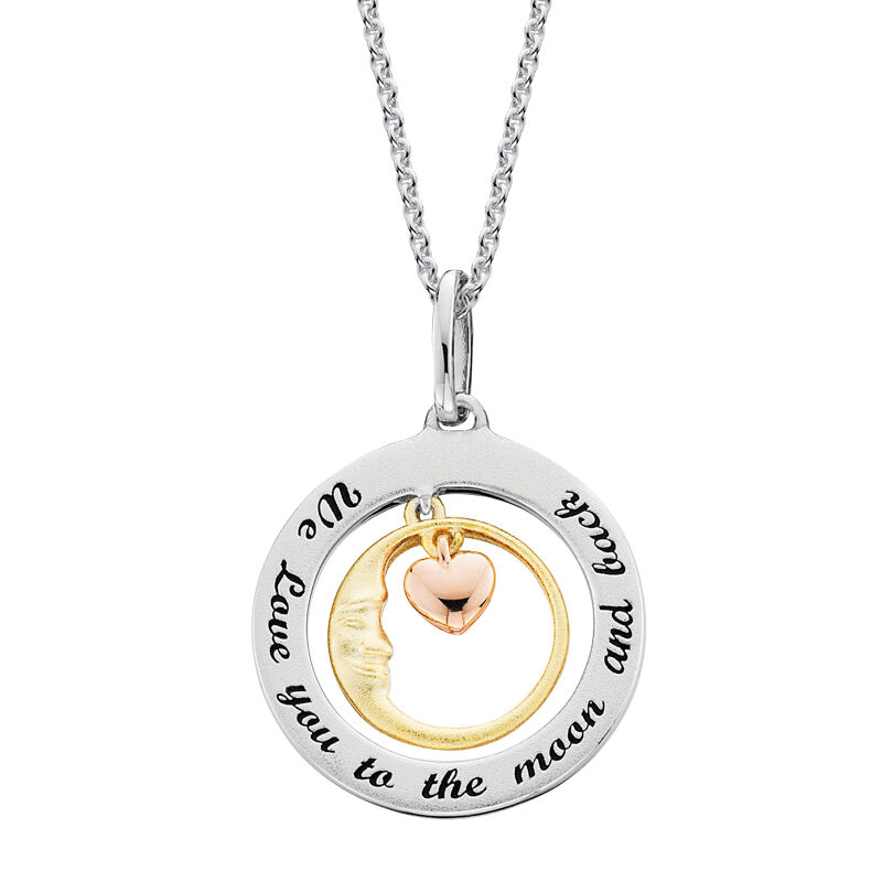 To The Moon & Back Mommy Chic Pendant in Sterling Silver image number null