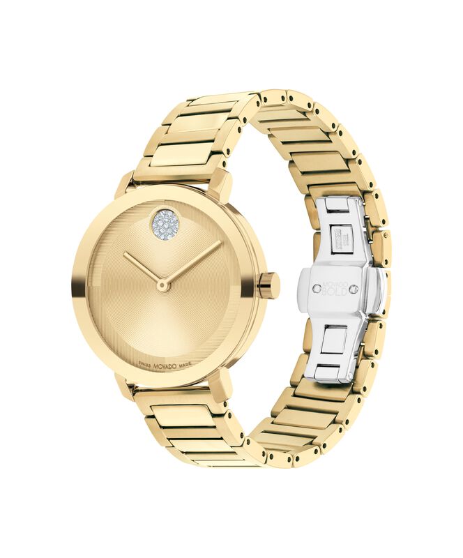 Movado Bold Ladies Yellow Gold Ion Plated Stainless Steel Evolution 2.0 Watch 3601106 image number null