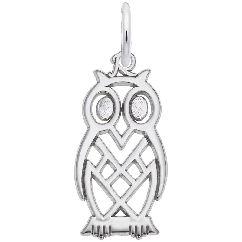 Owl Sterling Silver Charm image number null