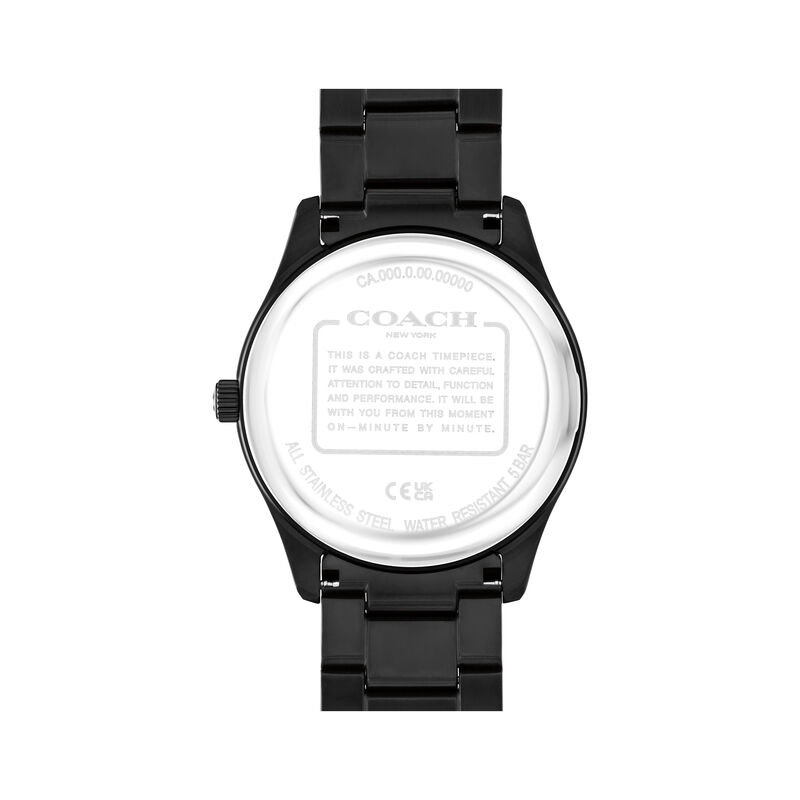 Coach Men's Oliver Black Textured Dial Black IP Stainless Steel Bracelet 41mm Watch 14602754 image number null