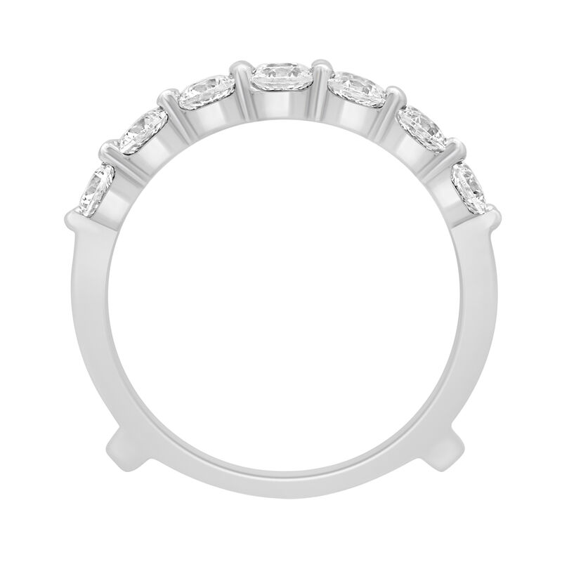 Brilliant-Cut Lab Grown 1 1/2ctw. Share Prong Insert Ring in 14k White Gold image number null