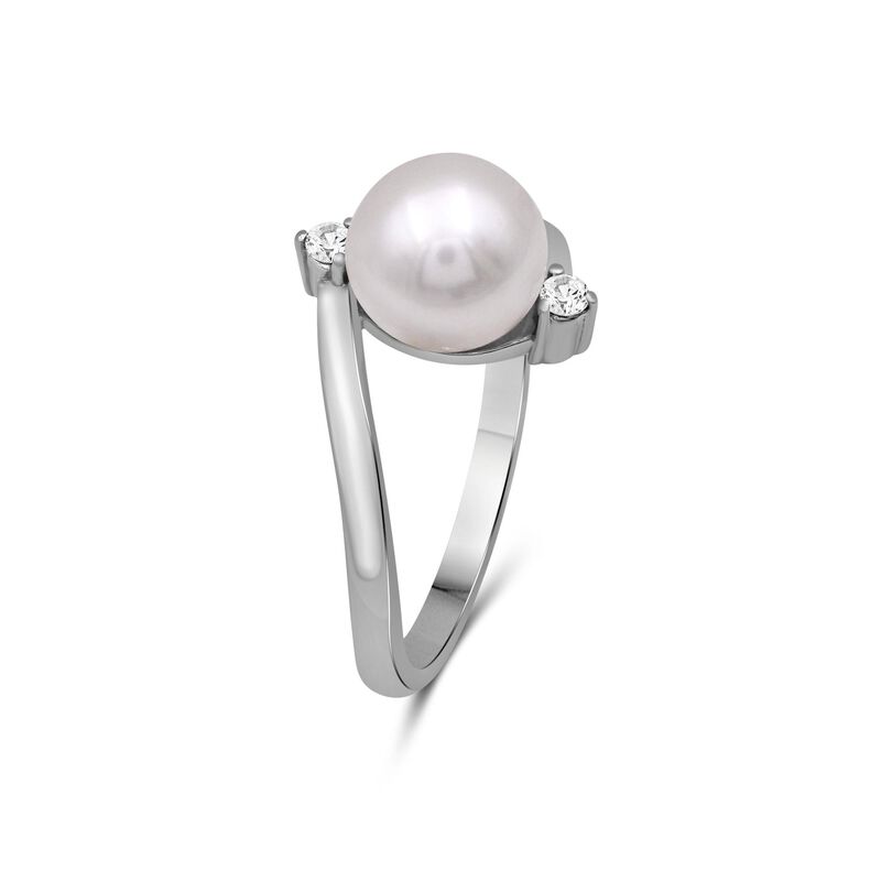 8mm Pearl Ring in Sterling Silver image number null