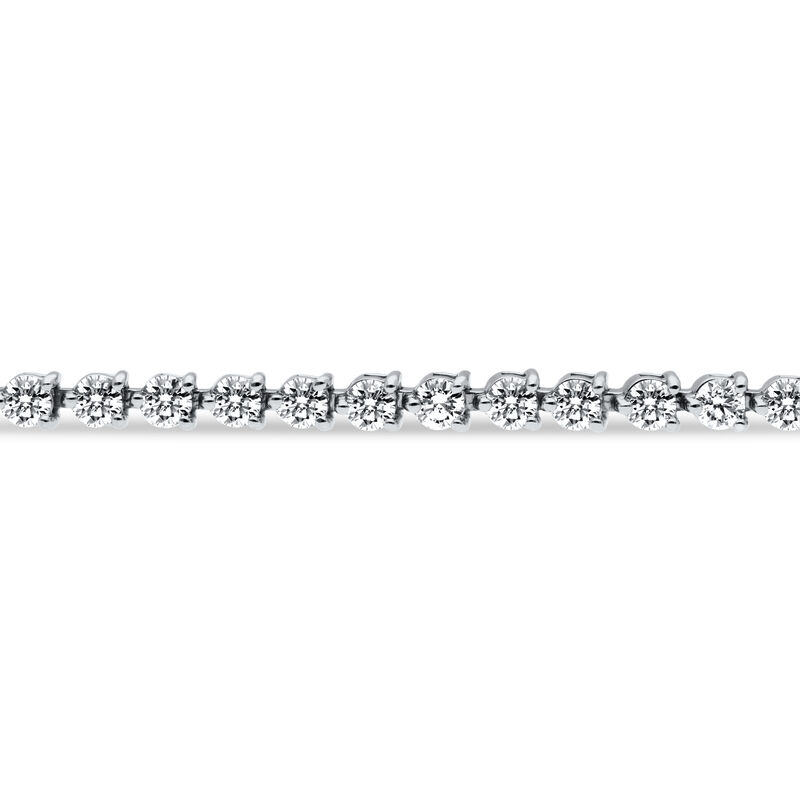 Lab Grown Diamond 3ctw. 3-Prong Diamond Tennis Bracelet in 14k White Gold image number null