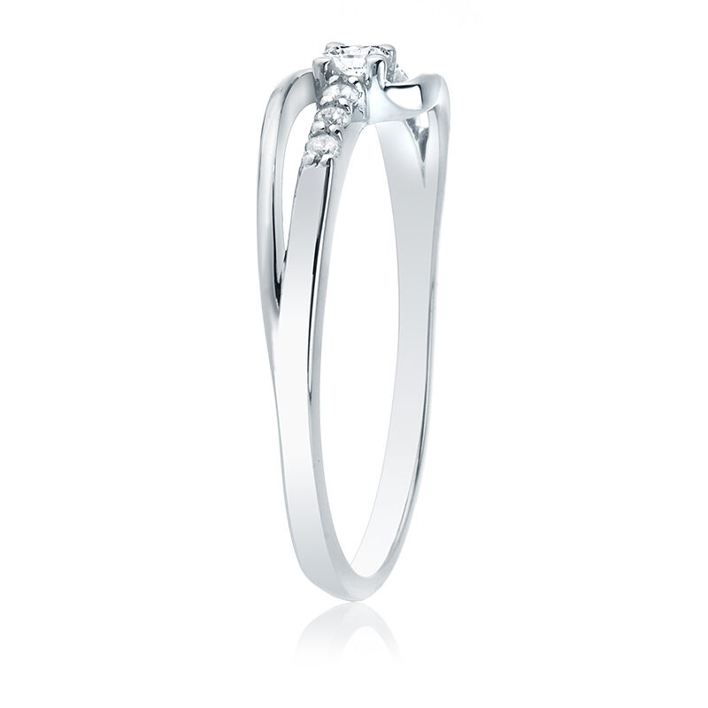 Diamond Promise Ring in 14k White Gold image number null