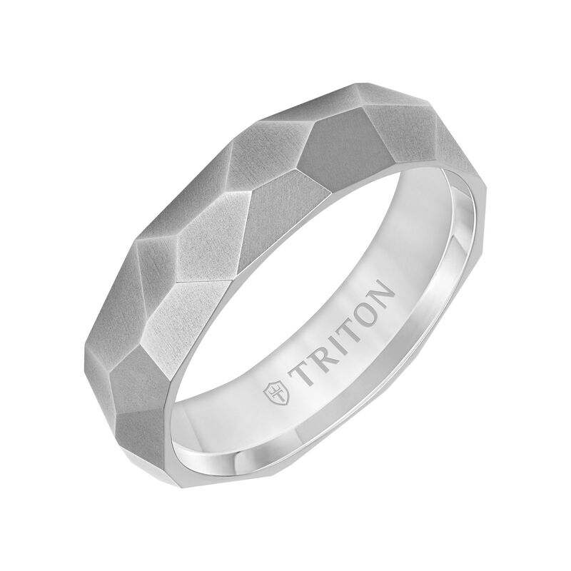 Men's Brushed & Titanium Wedding Ring (6mm) image number null