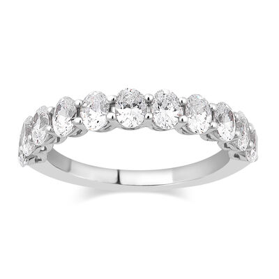 Lab Grown Oval-Cut 2ctw. Anniversary Band in 14k White Gold