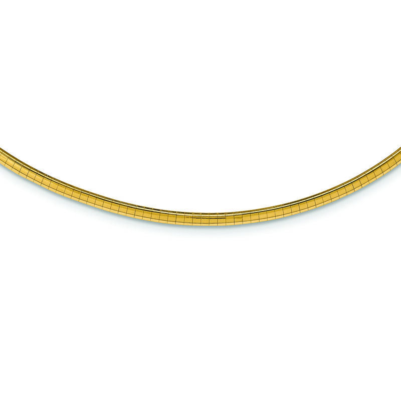 Lightweight Omega 18" Chain 3mm in 14k Yellow Gold image number null