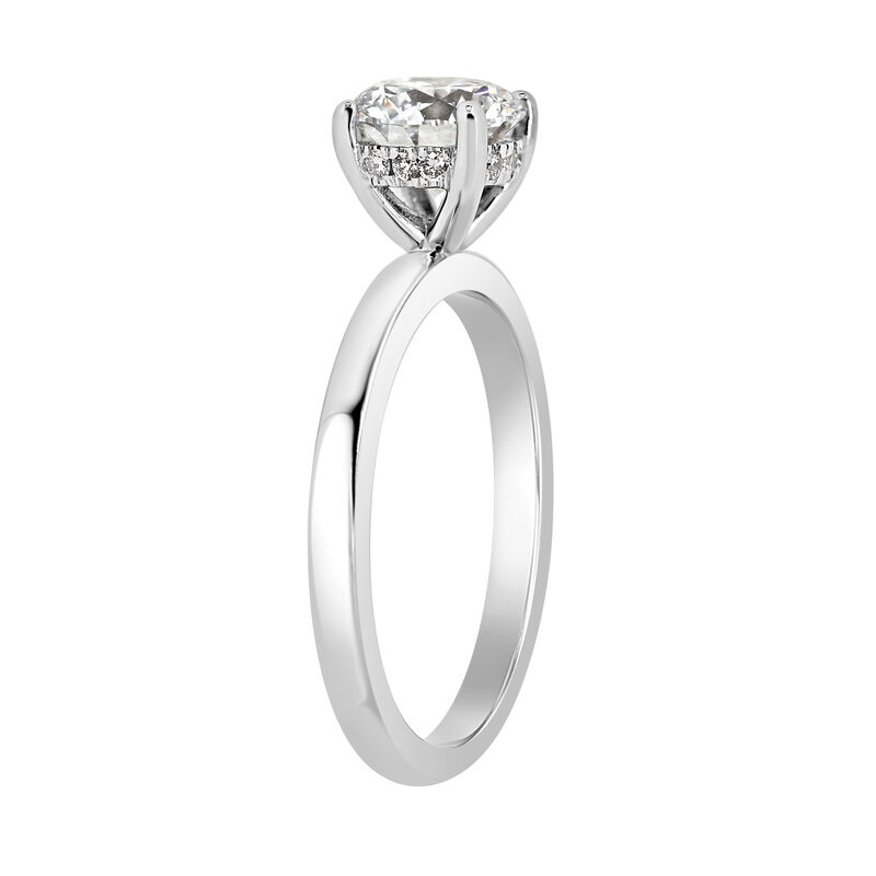 Brilliant-Cut 2ct. Hidden Halo Lab Grown EF VS Diamond Engagement Ring Setting in 14k White Gold image number null