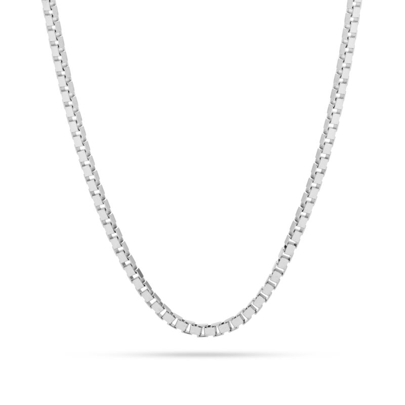 18" Light Box Chain in 14k White Gold image number null