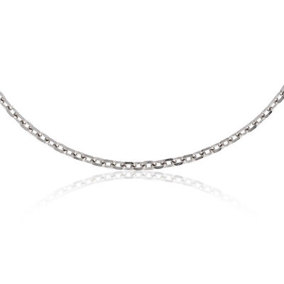 Flat Edge Rolo 24" Chain 5mm in Stainless Steel
