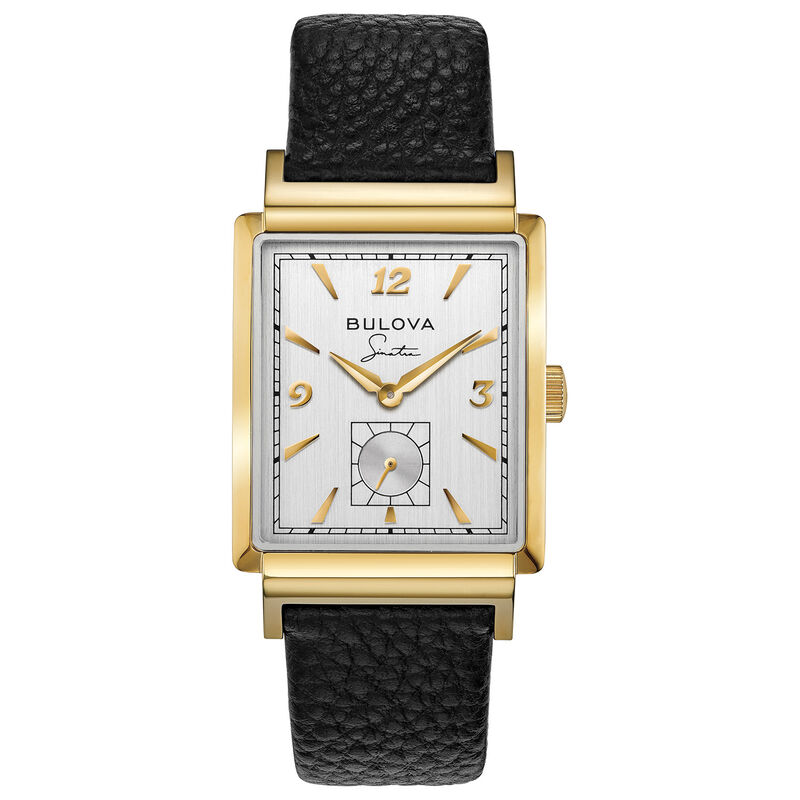 Bulova Men's Gold Plated Stainless Steel Frank Sinatra 'My Way' Watch 97A158 image number null