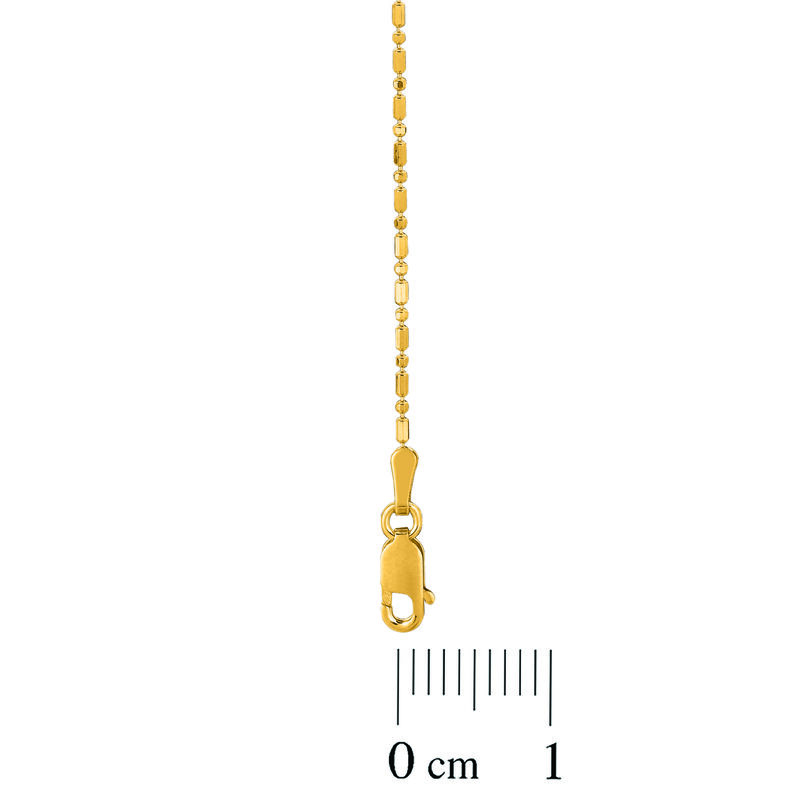 Bar and Bead Chain 18" in 14k Yellow Gold (0.9mm) image number null
