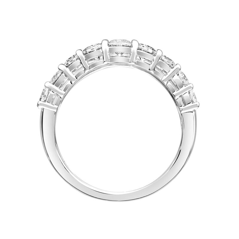Brilliant-Cut 2ctw. Moissanite Double Row Chevron Band in Sterling Silver image number null