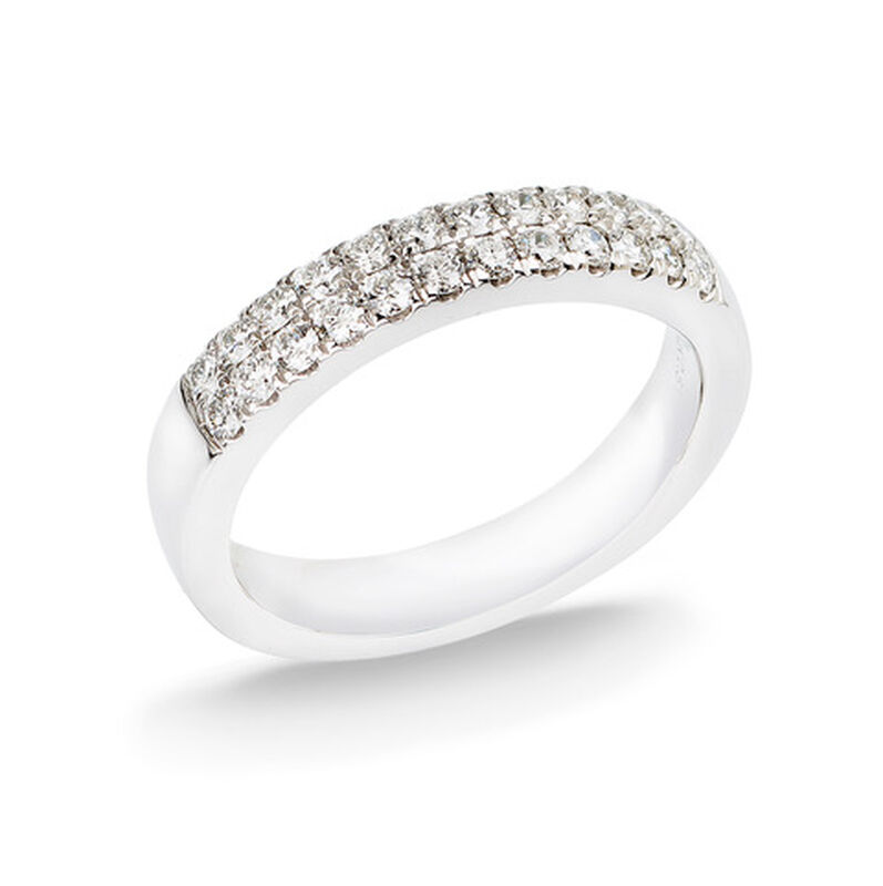 Diamond 1/2ctw. Double Row Anniversary Band in 14k White Gold