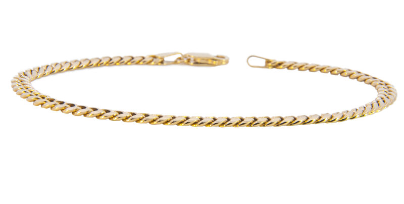 Solid Miami Cuban Link 7" Chain 3.5mm in 14k Yellow Gold image number null