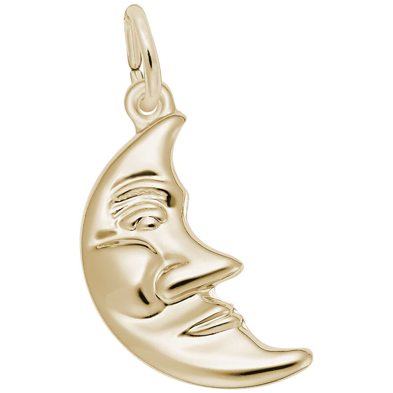 Half Moon Charm in 14k Yellow Gold image number null