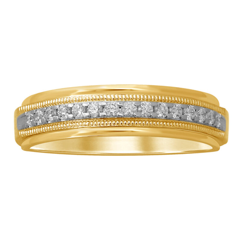 Men's Diamond Band 1/4ctw. In 10k Yellow Gold image number null