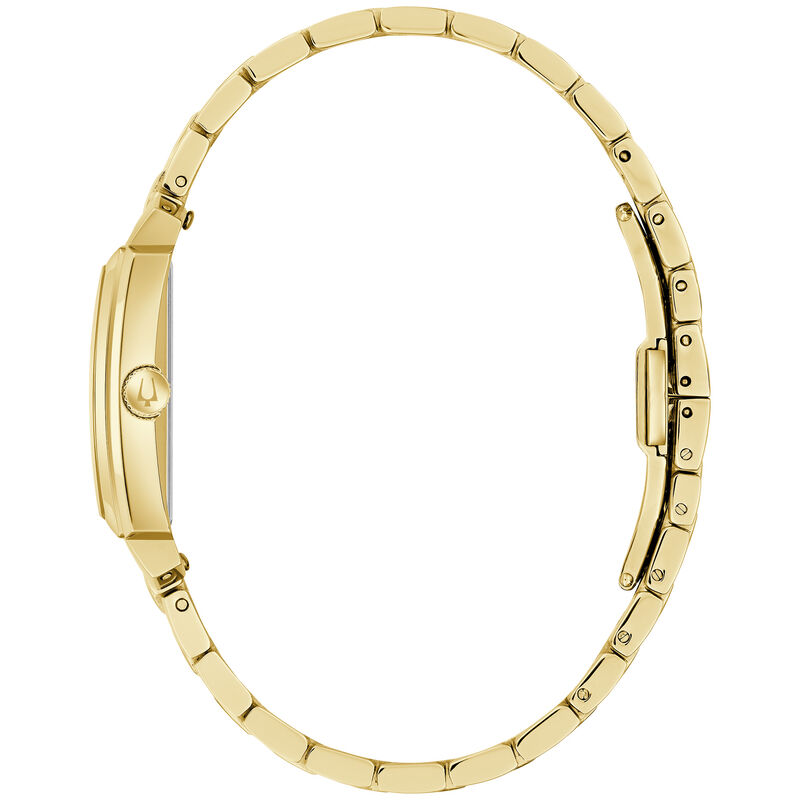 Bulova Sutton Gold Tone White Enamel Dial 97L186 image number null