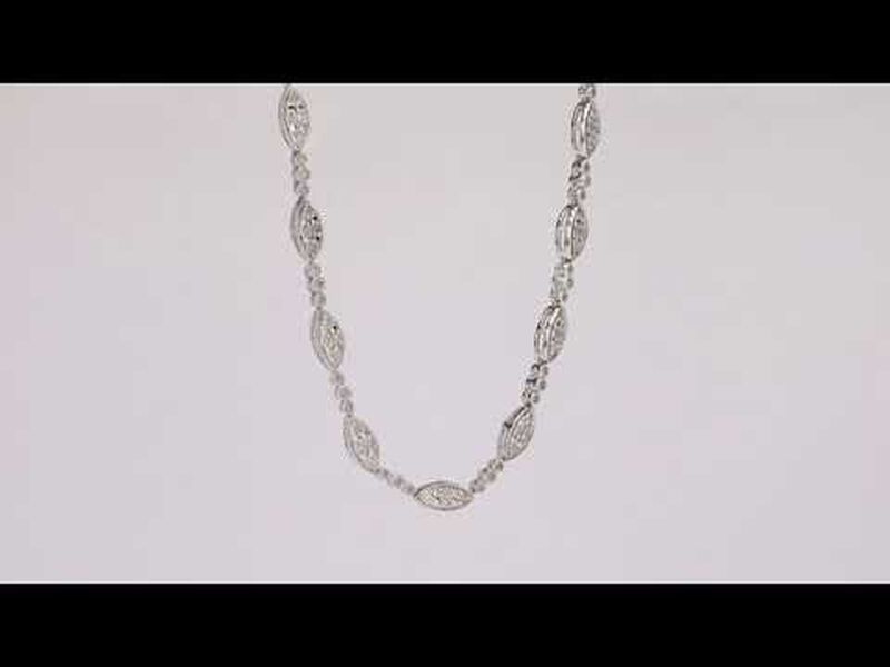 Diamond Tennis Necklace 2ctw in Sterling Silver image number null
