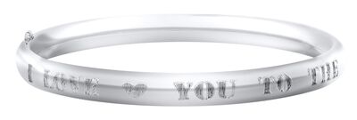 I Love You To The Moon & Back Kids Bracelet in Sterling Silver