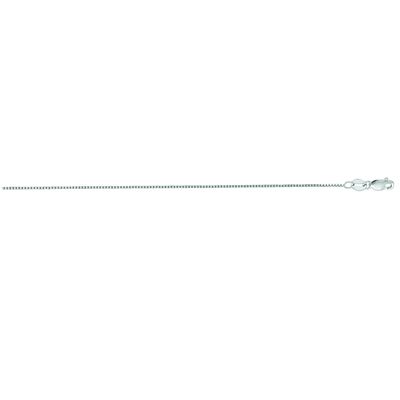 Box Chain 20" in 14k White Gold (0.7mm)