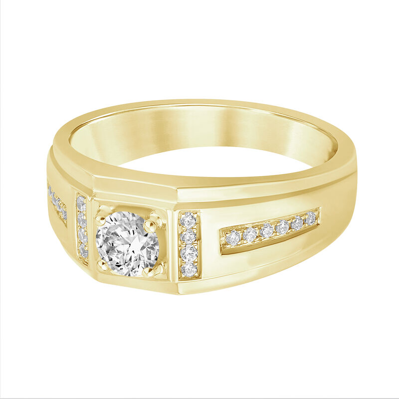 Men's 5/9ctw. Diamond & 10k Yellow Gold Wedding Ring image number null