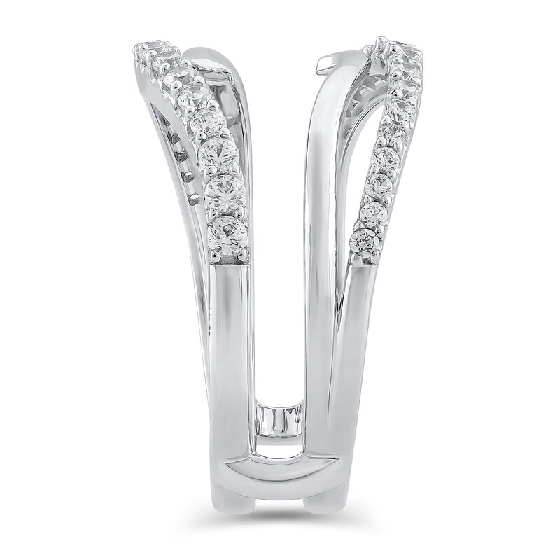 Lab Grown Diamond 1/2ctw. Open Multi Row Enhancer in 14k White Gold image number null