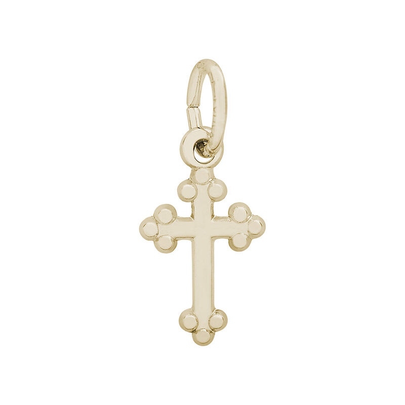 Fancy Cross 14K Yellow Gold Charm image number null