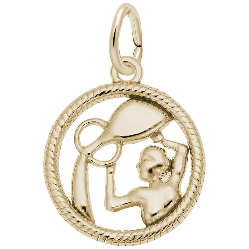 Aquarius Charm in 14k Yellow Gold image number null