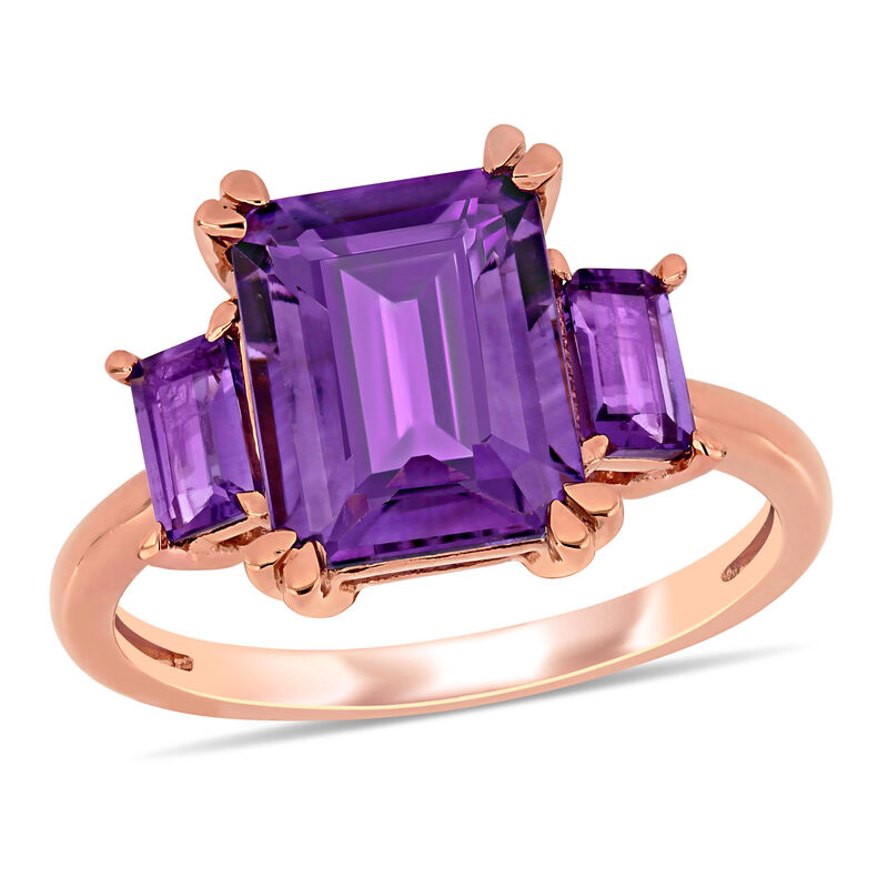 Amethyst Ring in 14k Rose Gold  image number null