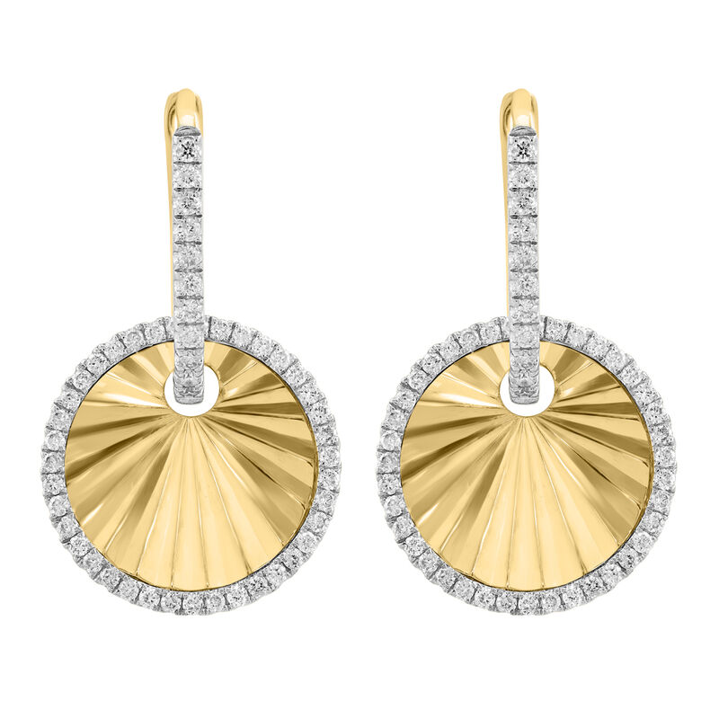 EFFY .34ctw. Diamond Fashion Dangle Earrings in 14k Yellow Gold image number null