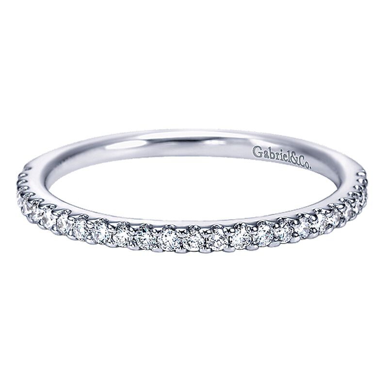 Gabriel & Co. Diamond Wedding Band in 14k White Gold WB7227W44JJ image number null