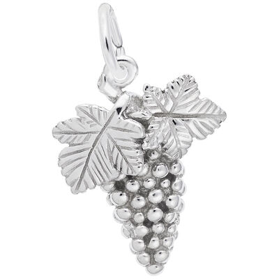 Grapes Charm in 14k White Gold