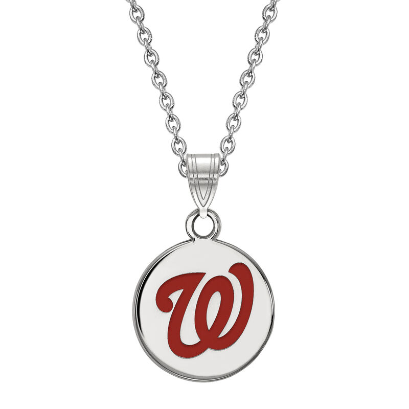Washington Nationals Red Logo Small Disc Pendant image number null