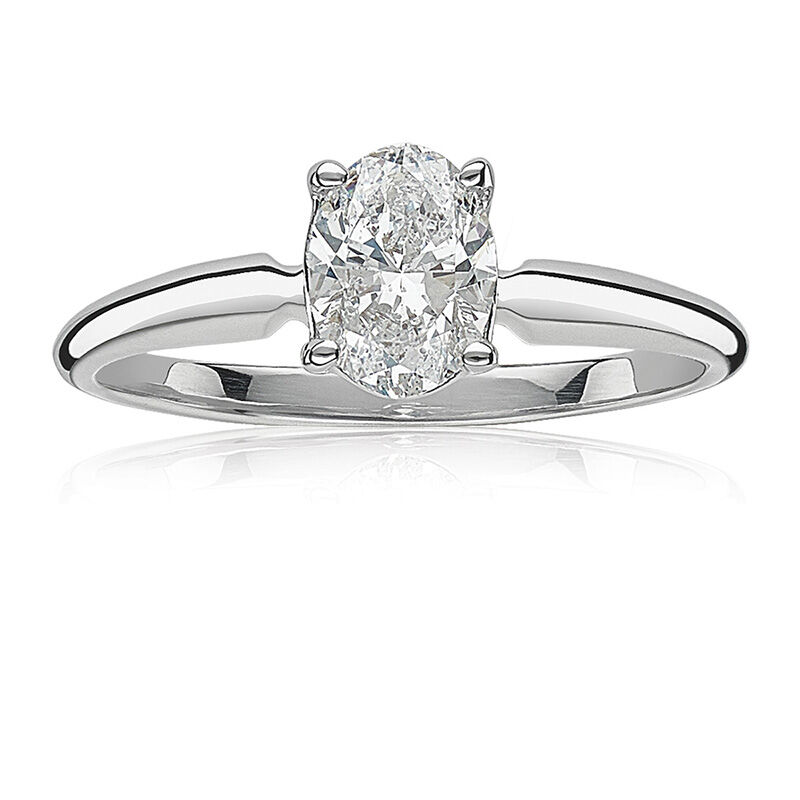 Lab Grown Diamond Oval 1.25ct. Solitaire Engagement Ring image number null
