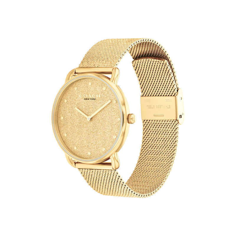 Coach Ladies Yellow Glittery Dial Shimmer Mesh 36mm Watch 14504553 image number null