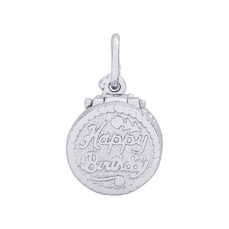 Birthday Cake Sterling Silver Charm image number null