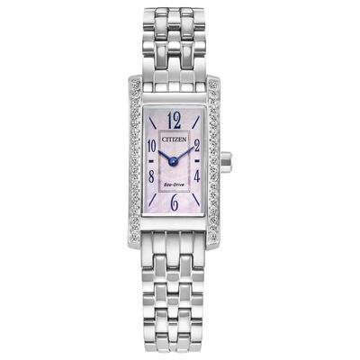 Citizen Ladies Petite Palidoro Mother of Pearl Dial Stainless Steel 28mm Watch EG7110-54Y