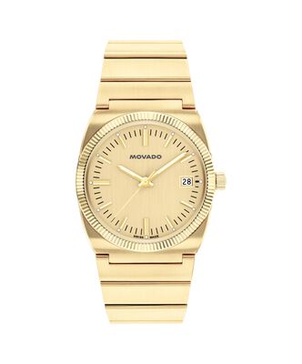 Movado Heritage Ondoplan Watch Pale Gold Dial 3650217